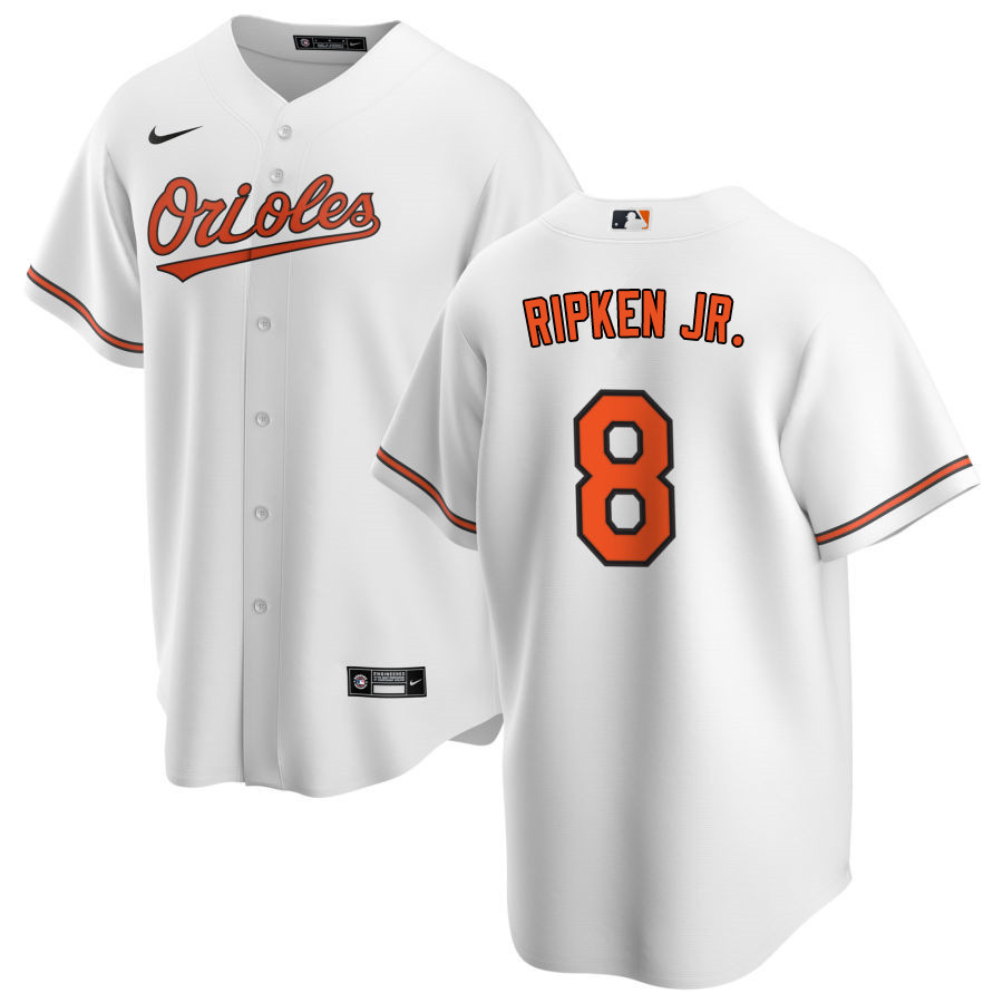 Nike Men #8 Cal Ripken Jr. Baltimore Orioles Baseball Jerseys Sale-White